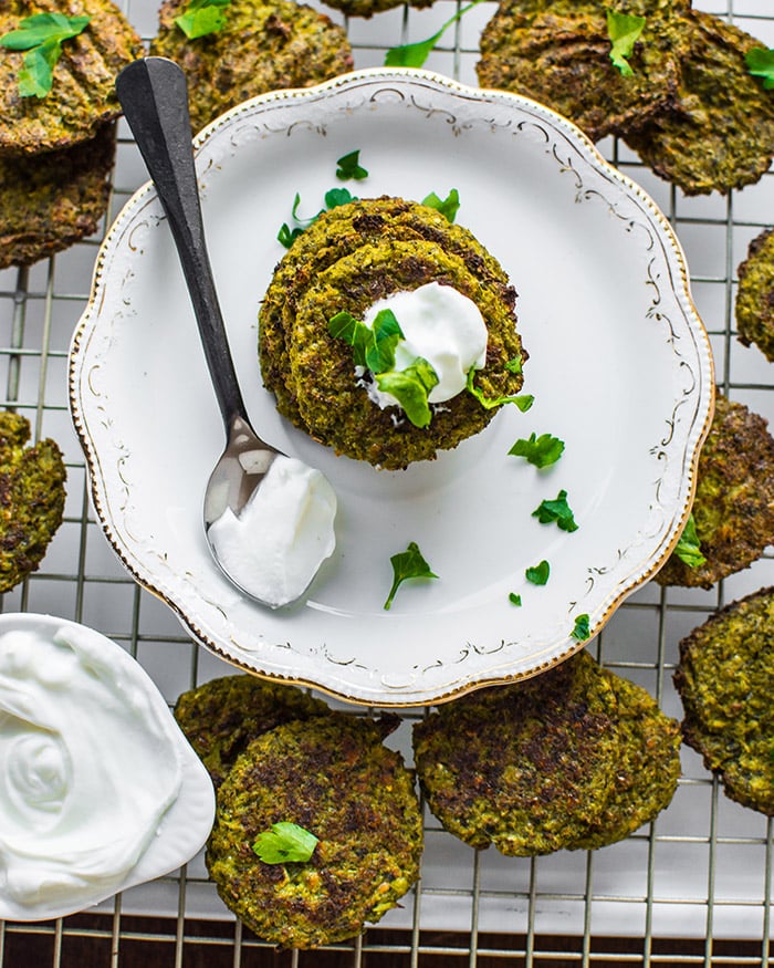APLK Baked Broccoli and Spinach Fritters